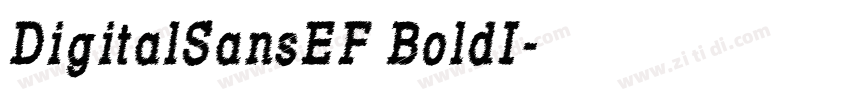 DigitalSansEF BoldI字体转换